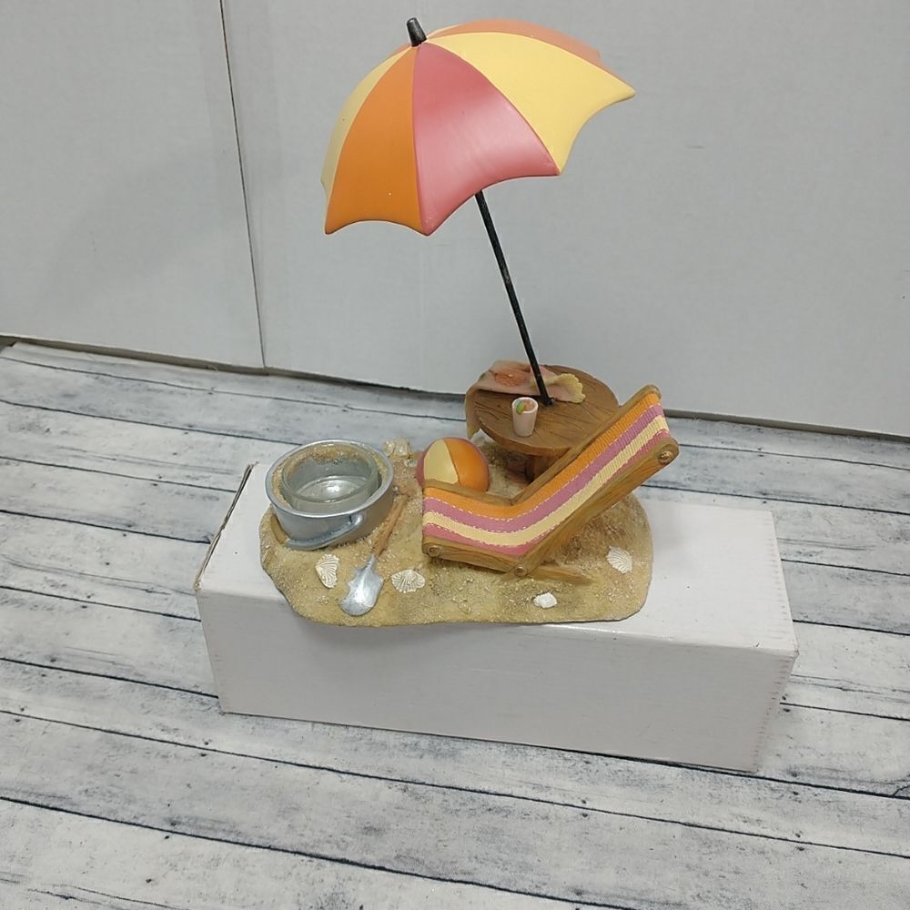Yankee Candle Stripe Beach Chair Burner Tealight Candle Holder Only 